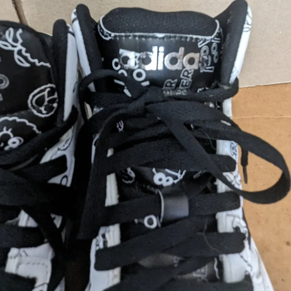 RARE Adidas Hoops 3.0 Mid W Neo Sesame Street  Big Kid Womens 6.5 White . - Picture 8 of 14